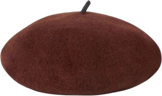 Brunello Cucinelli Baret - Dames - Accessoires - Bruin - Maat: M Wol