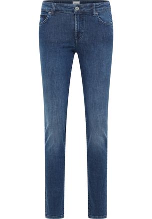 Mustang Slim-fit-Jeans MUSTANG Damen Style Crosby Relaxed Slim, Damen, Gr. 40, L&auml;nge 34, blau (741 blau), Denim/Jeans, 85% Baumwolle, 13% Polyester, 2% Elasth
