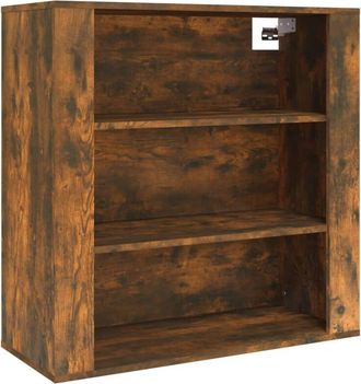vidaXL Vidaxl - Armario De Pared Madera Contrachapada Roble Ahumado 80x33x80 Cm