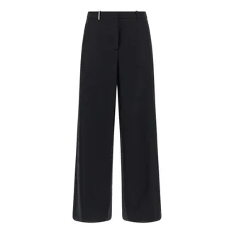 PESERICO Broeken, Dames, Blauw, S, Wol, Palazzo Broek