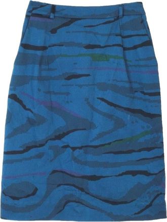 Preen by Thornton Bregazzi Camo Print Blue Skirt Size S