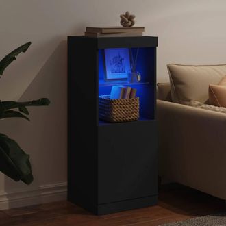 Berkfield Home Sideboard with LED Lights Black 41x37x100 cm | Size: 41 x 37 x 100 cm