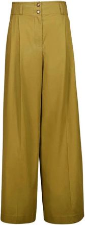 Zimmermann Wide Broeken - Dames - Wijde Broeken - Groen - M - Broeken