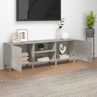 Berkfield Home TV Cabinet Concrete Grey 150x30x50 cm Engineered Wood | Size: 150 x 30 x 50 cm