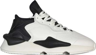 Yohji Yamamoto Schoenen, Heren, Wit, 46 EU, Leer, Kaiwa Sneakers