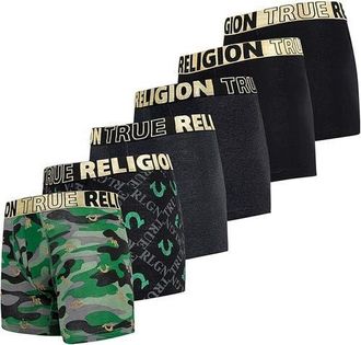 True Religion Boxer Briefs Stretch Underwear Pack of 6 in Black/gold at Nordstrom, Size X-Large