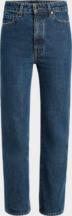 Khaite Abigail High-Rise Straight-Leg Jeans