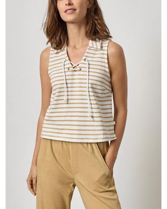 Lilla P Sleeveless Collared Top