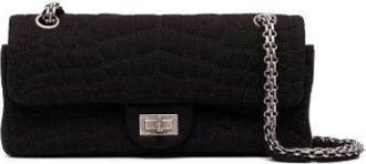 Chanel Pre-owned Mademoiselle Schoudertas - Dames - Vintage Schoudertas - Zwart - ONE Size - Katoen - Vintage