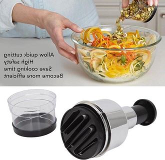 OEM Allecto, Cortador De Verduras, Picadora De Acero Inoxidable, Multifuncional, Manual, Para Cebollas Y Ajos, Apto Para Verduras, Compacto
