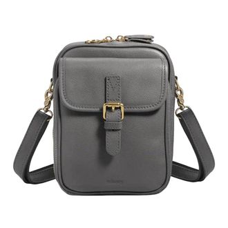 Generic Leather Small Crossbody Cell Phone Bag Women Men Versatile Shoulder Purse (Grey) (G)