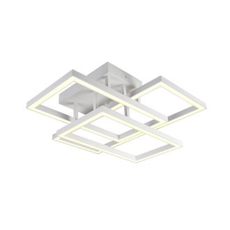 VONN Lighting Radium VRCF49103WH 28 Integrated LED Ceiling Lighting Rectangular Semi Flush in White