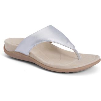 Strive Footwear Antibes Flip Flop in Silver at Nordstrom, Size 8.5