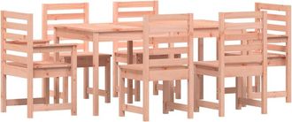 vidaXL Vidaxl - Juego De Comedor Para Jard&iacute;n 7 Pzas Madera Maciza Abeto Douglas