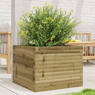 vidaXL Jardinera De Madera De Pino Impregnada 60x60x45,5 Cm Vidaxl