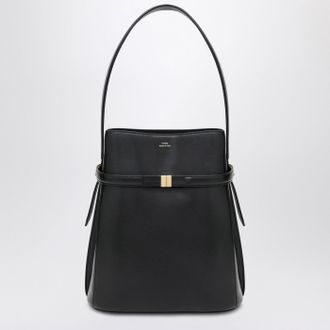 Toteme Black leather bucket bag with strap
