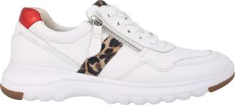 Gabor Witte leren damessneaker - Dames - Sneakers - Wit - 37 1/2 EU - Schoenen