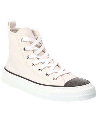 Brunello Cucinelli Canvas High-Top Sneaker