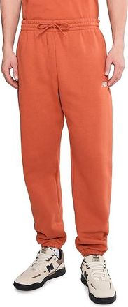 New Balance Sport Essentials Fleece Joggers Mens Clothing Cinnamon/White : 2XL, Cotton/Polyester