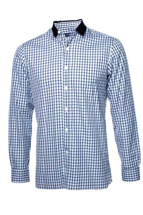 Lanvin checkered blouse in dark blue