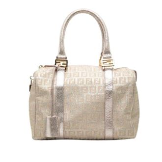 Fendi Pre-owned Boston Bag - Dames - Pre-owned - Beige - Maat: ONE Size Leer