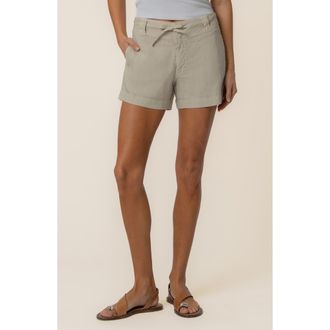 Kut from the Kloth Katie Drawstring Linen Blend Shorts in Sand at Nordstrom, Size 10