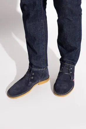 Dsquared2 Suede Ankle Boots, Mens, Navy Blue