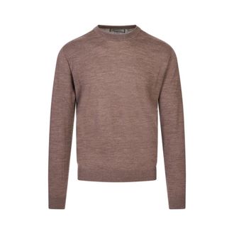 Canali Truien & Vesten, Heren, Bruin, 2Xl, Wol, Nuvola Ronde Hals Trui
