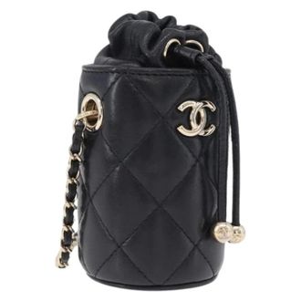 Chanel Pre-owned Vintage Bucket Bag - Dames - Pre-owned - Zwart - Maat: ONE Size Leer