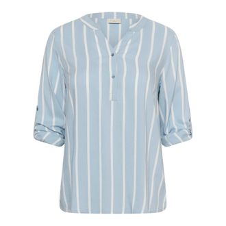 Kaffe Curve KCsida Blouse - Dames - Blouses & Shirts - Blauw - Maat: 4XL Viscose
