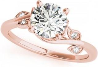 Allurez Bypass Floral Lab Grown Diamond Floral Engagement Ring 18k Rose Gold (2.00ct)
