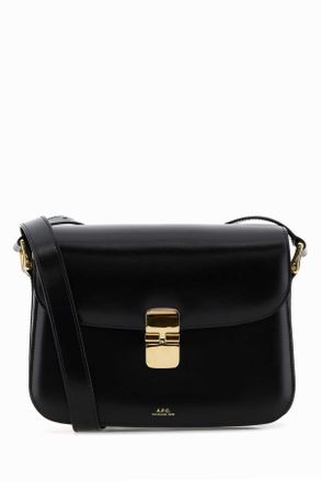 A.P.C. Black Leather Grace Crossbody Bag