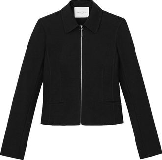 Lafayette 148 New York Plus W Zip Front Tailored Jacket