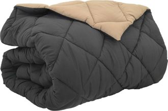 vidaXL Edred&oacute;n De Invierno 200 X 200 Cm 450 Gsm Gris Antracita Y Topo Vidaxl