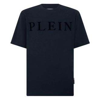 Philipp Plein T-Shirt Girocollo Ss Logo - - Tops - Uomo - Blu - XL
