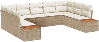 vidaXL Vidaxl - Garden Sofa Set 5 pcs Beige and cream 289 x 209 x 85 cm