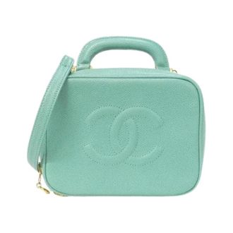 Chanel Pre-owned Caviar Skin Schoudertas - Dames - Pre-owned - Groen - Maat: ONE Size Leer