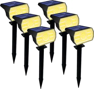 OEM Conjunto De Varios Focos Solares, 56 Led, Luz Blanca C&aacute;lida 3000k, Resistentes Al Agua Ip65, Para Jard&iacute;n, C&eacute;sped Y Entrada De Veh&iacute;culos