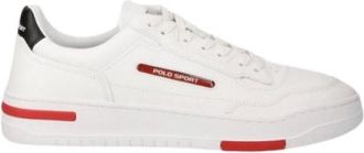 Ralph Lauren Schoenen, Heren, Wit, 44 EU, Leer, Leather Sneakers