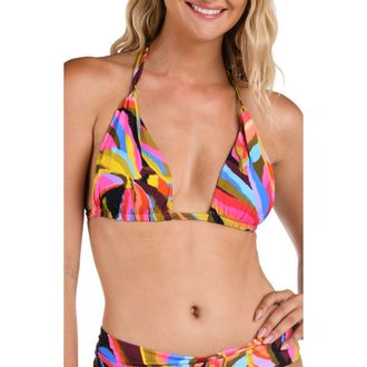 La Blanca Tropic Waves Halter Bikini Top in Pink at Nordstrom Rack, Size 14
