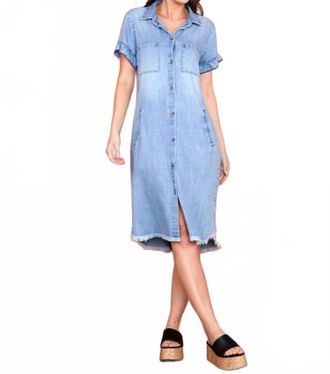 BILLY T Ruffle Dress In Denim