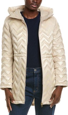 Via Spiga Chevron Quilted Coat