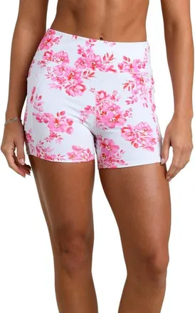 La Blanca Rally Rose Biker Shorts in White at Nordstrom, Size X-Large