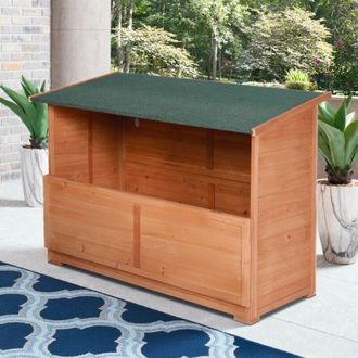 Stark Baule da giardino contenitore in legno portattrezzi 122x77x97cm Scaup