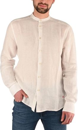 Peuterey Linnen Overhemd Iberis - Heren - Casual Overhemden - Beige - 2XL - Linnen - Overhemden