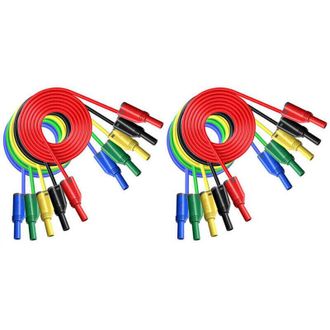 OEM 10 Unidades De Conectores Banana Apilables Aislados De 4 Mm Para Mult&iacute;metro, Cable De Silicona Flexible - Crezuo