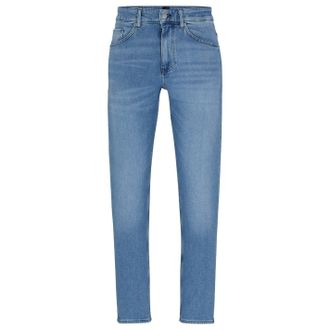 HUGO BOSS Mens Five Pocket Straight Leg Jeans in Turq/Aqua - Turquoise - Size 38W/34L