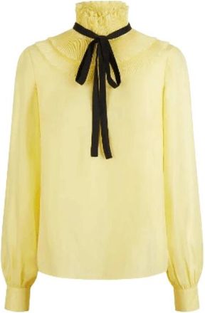 Manoush Long Sleeve Tops - Dames - Longsleeves - Geel - S - Tops