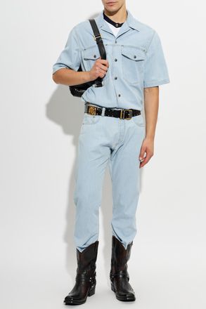 Versace Straight-leg Jeans, Mens, Light Blue