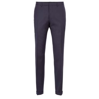 HUGO BOSS Mens Wave_Cyl Trousers in Dark Blue Wool - Size 32W/34L